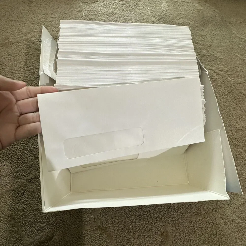 300 + Columbian # 10 Poly-klear Window‎ Envelope 4.1/8” x 9.1/2” 24lb White Wove